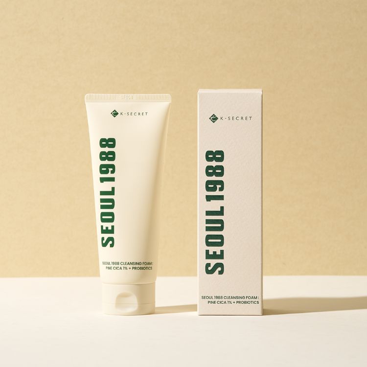 K-SECRET SEOUL 1988 Cleansing Foam: Pine Cica 1% + Probiotics 150ml