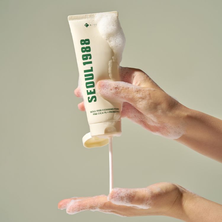 K-SECRET SEOUL 1988 Cleansing Foam: Pine Cica 1% + Probiotics 150ml - Image 2