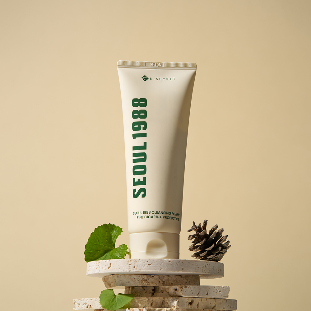 K-SECRET SEOUL 1988 Cleansing Foam: Pine Cica 1% + Probiotics 150ml - Image 3