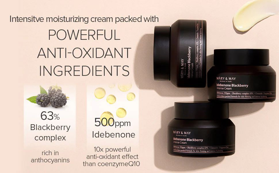 Mary&May Idebenone Blackberry Intense Cream - Anti-Wrinkle Cream with Idebenone - 70g - Image 2