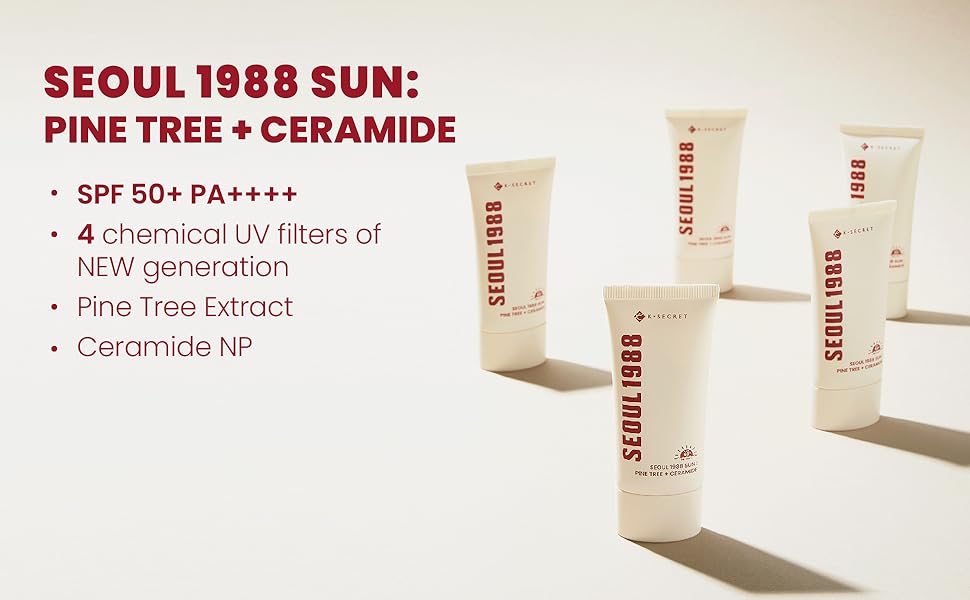 K-SECRET SEOUL 1988 Sun: Pine Tree + Ceramide SPF 50+ PA++++ 50ml - Image 2