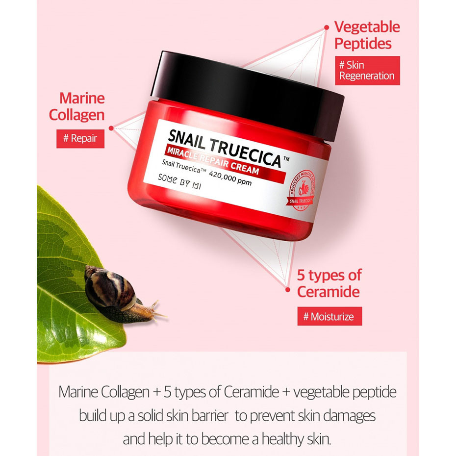 Some by Mi - Snail truecica miracle cream 60ml - Image 2