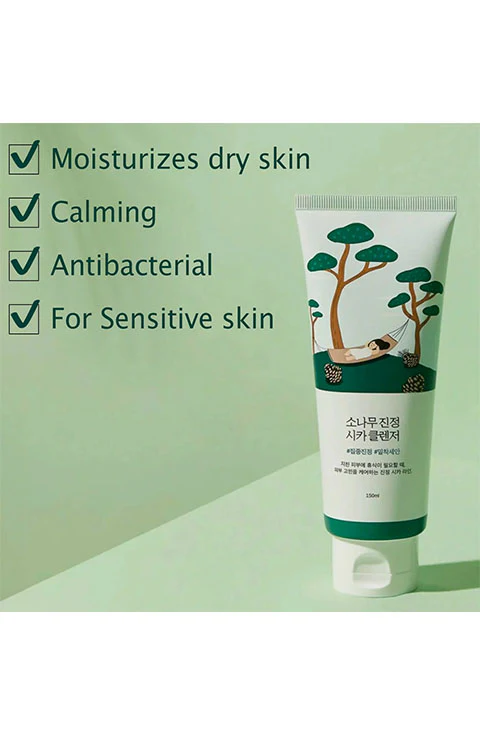 Round Lab - Pine Calming Cica Cleanser - Face Wash Gel - 150ml - Image 2