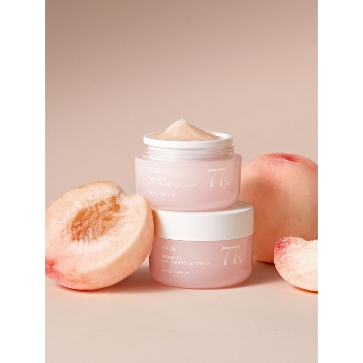 Anua - Peach 77% Niacin Enriched Cream - Ενυδατική Κρέμα Προσώπου με 77% Εκχύλισμα Ροδάκινου - 50ml - Image 2