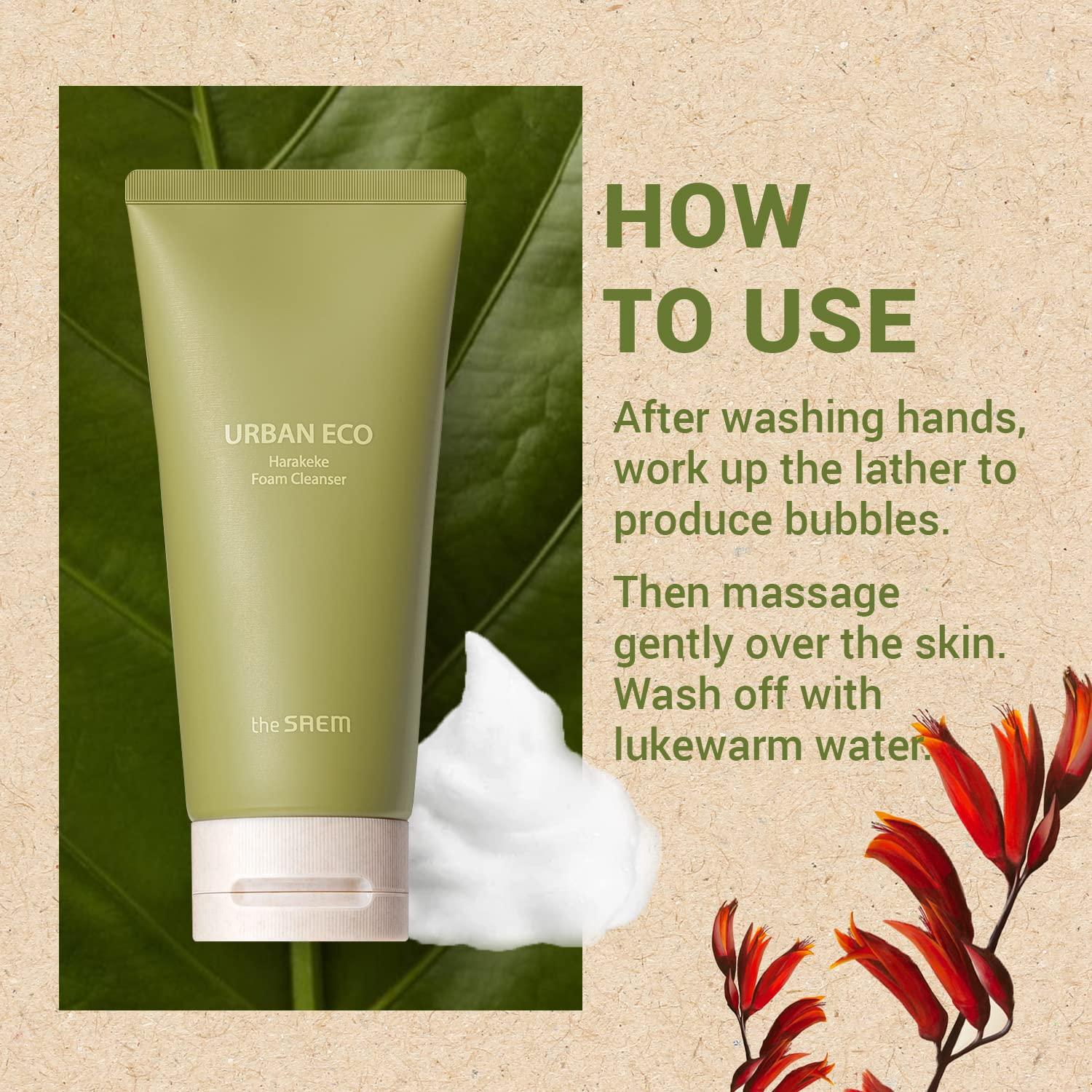 THE SAEM Urban Eco Harakeke Foam Cleanser 150gr - Image 2