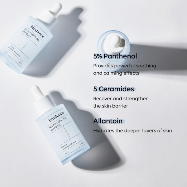 Biodance - Hydro Cera-nol Ampoule - Moisturizing and Soothing Facial Ampoule - 50ml - Image 2