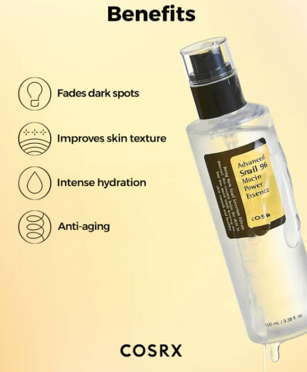 Cosrx - Advanced Snail 96 Mucin Power Essence - Moisturizing Snail Mucus Essence - 100ml - Image 3