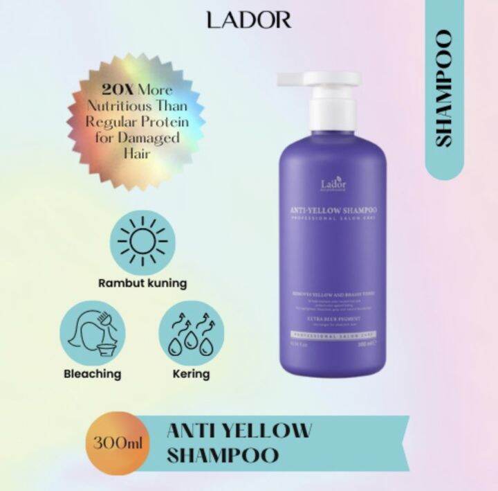 Lador Anti-Yellow Shampoo κατά του κίτρινου ξανθού 300ml - Image 3