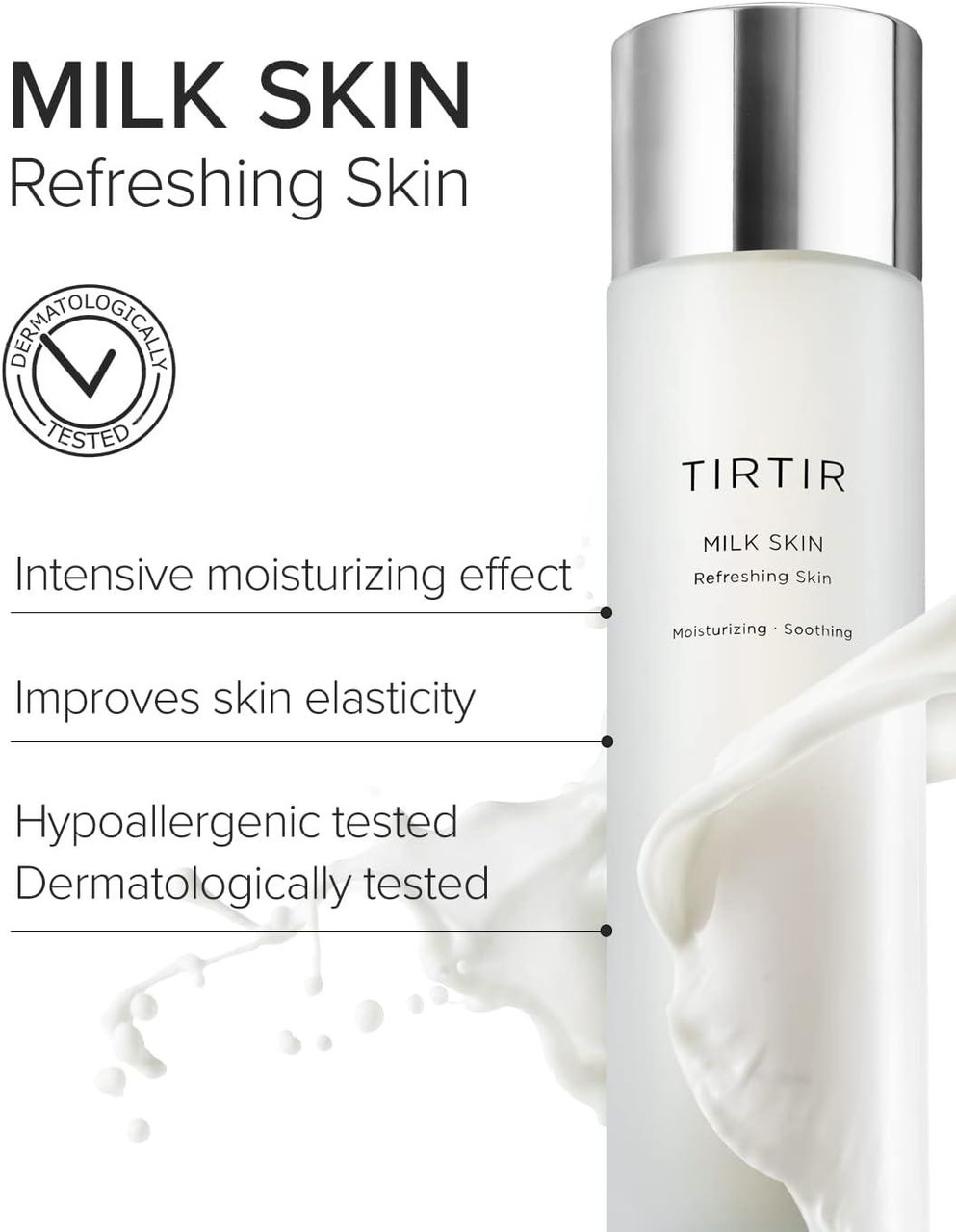 TIRTIR - Milk Skin Toner Light - Moisturizing Toner with Rice Extract - 150ml - Image 2