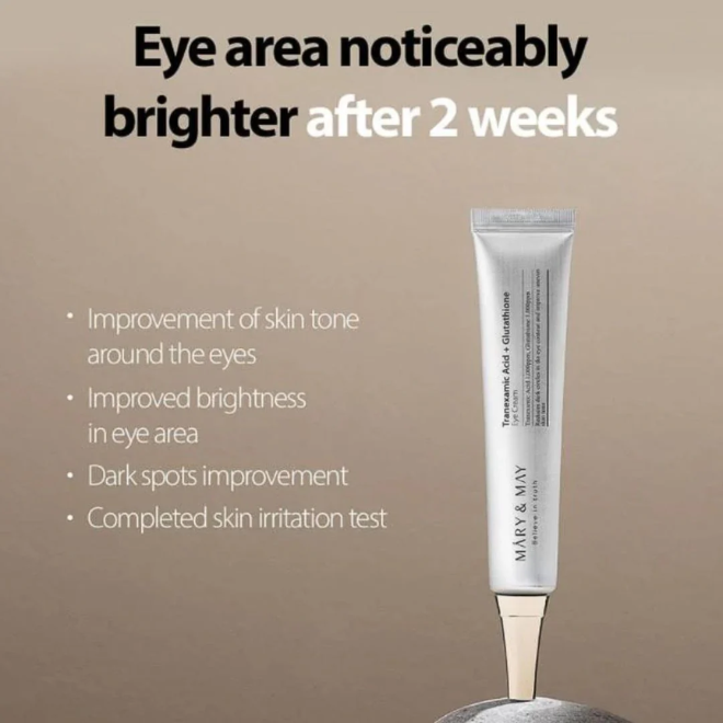 Mary&May Tranexamic Acid + Glutathion Eye Cream - Brightening Eye Cream - 30ml - Image 3