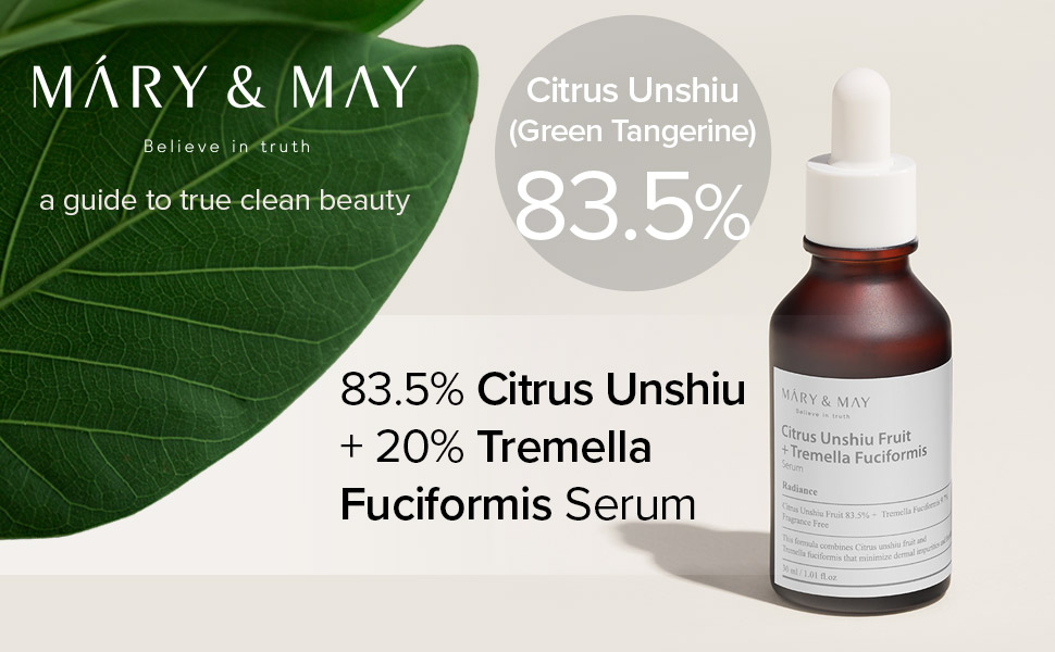 Mary&May Citrus Unshiu + Tremella Fuciformis Serum - Hyperpigmentation Brightening Serum - 30ml - Image 2