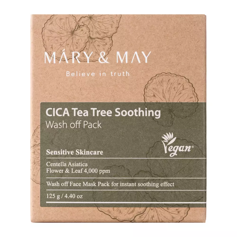 Mary&May CICA Tea Tree Soothing Wash off Pack - Clay Mask - 125g - Image 3
