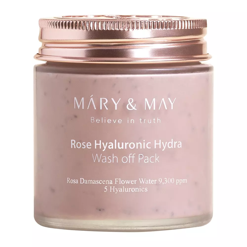 Mary&May Rose Hyaluronic Hydra Wash off Pack - Moisturizing Mask with Clay - 125g