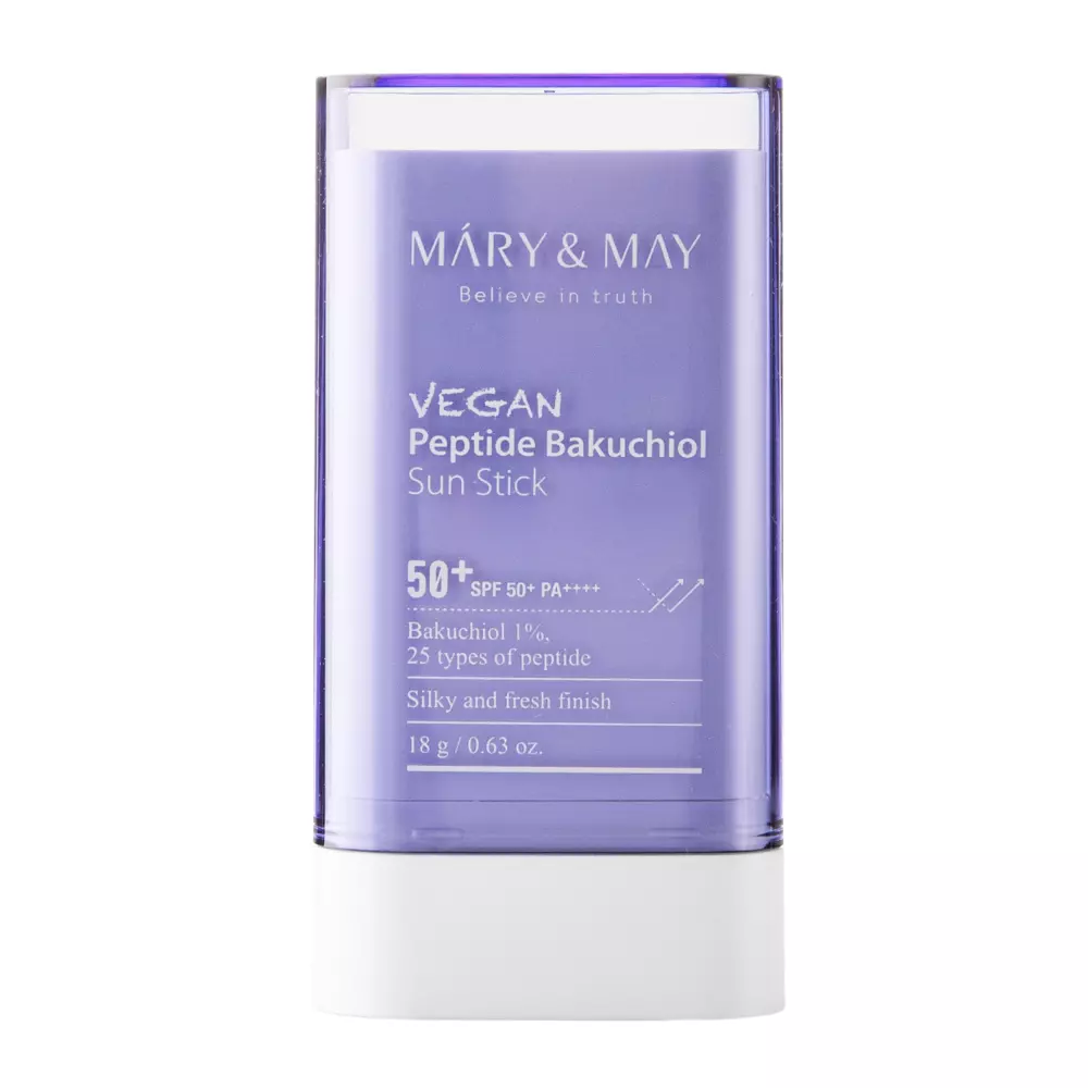 Mary&May Vegan Peptide Bakuchiol Sun Stick SPF50+/PA++++ - Sunscreen Stick with Peptides - 18g