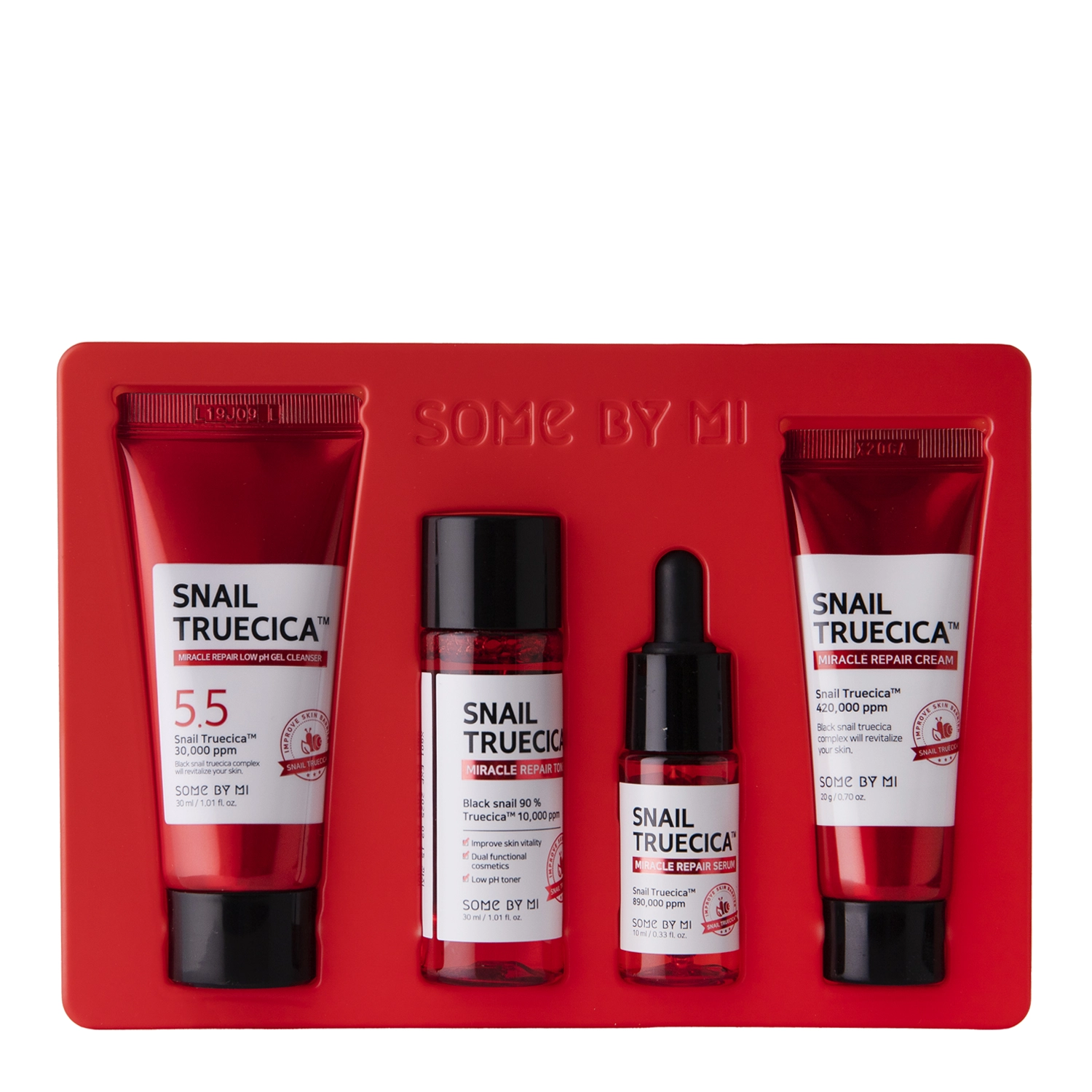 Some by Mi - Snail Truecica Miracle Repair Starter Kit - Cosmetic Kit for Problem Skin