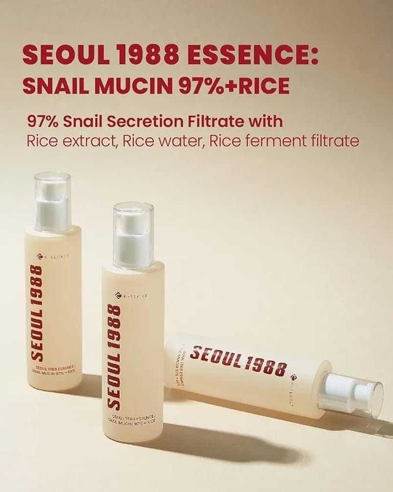 K-SECRET SEOUL 1988 Essence: Snail Mucin 97% + Rice, 100ml - Image 3