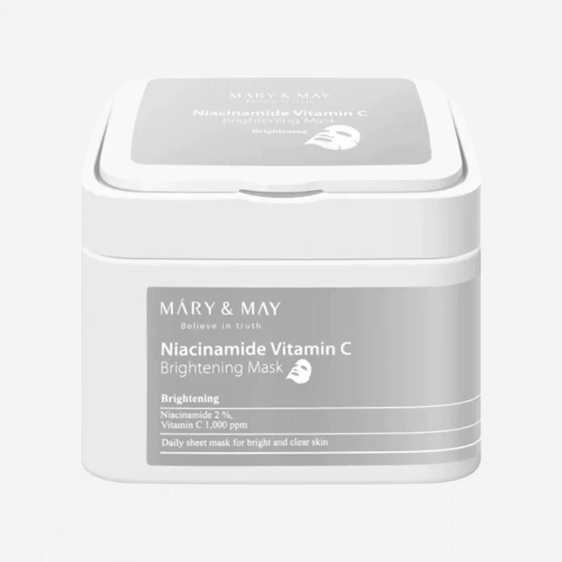 Mary&May Niacinamide Vitamin C Brightening Mask - Brightening Face Mask Set - 30pcs