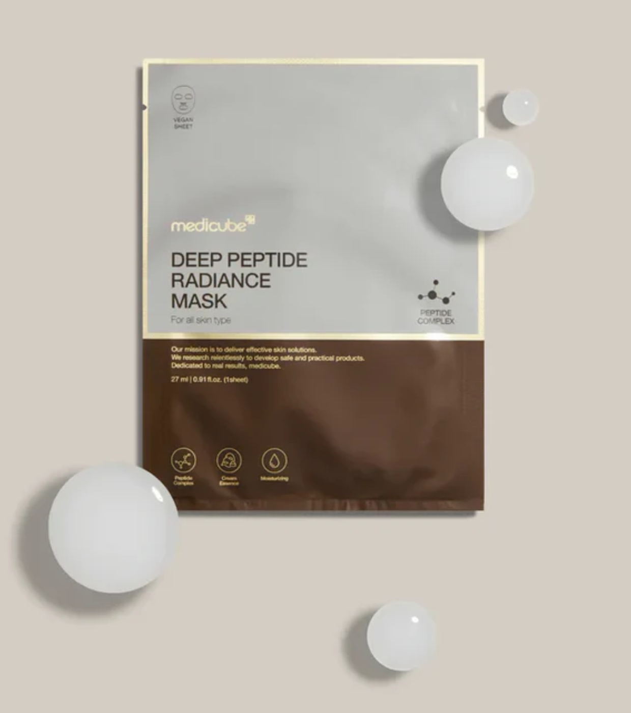 Medicube Deep Peptide Mask - Illuminating Face Sheet Mask with Peptides - 1pcs/27ml - Image 2