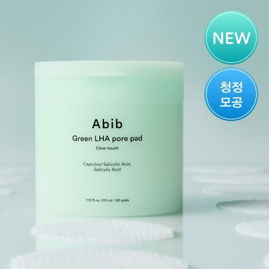 Abib - Green LHA Pore Pad Clear Touch - Facial Cleansing Pads - 210ml/60pcs.