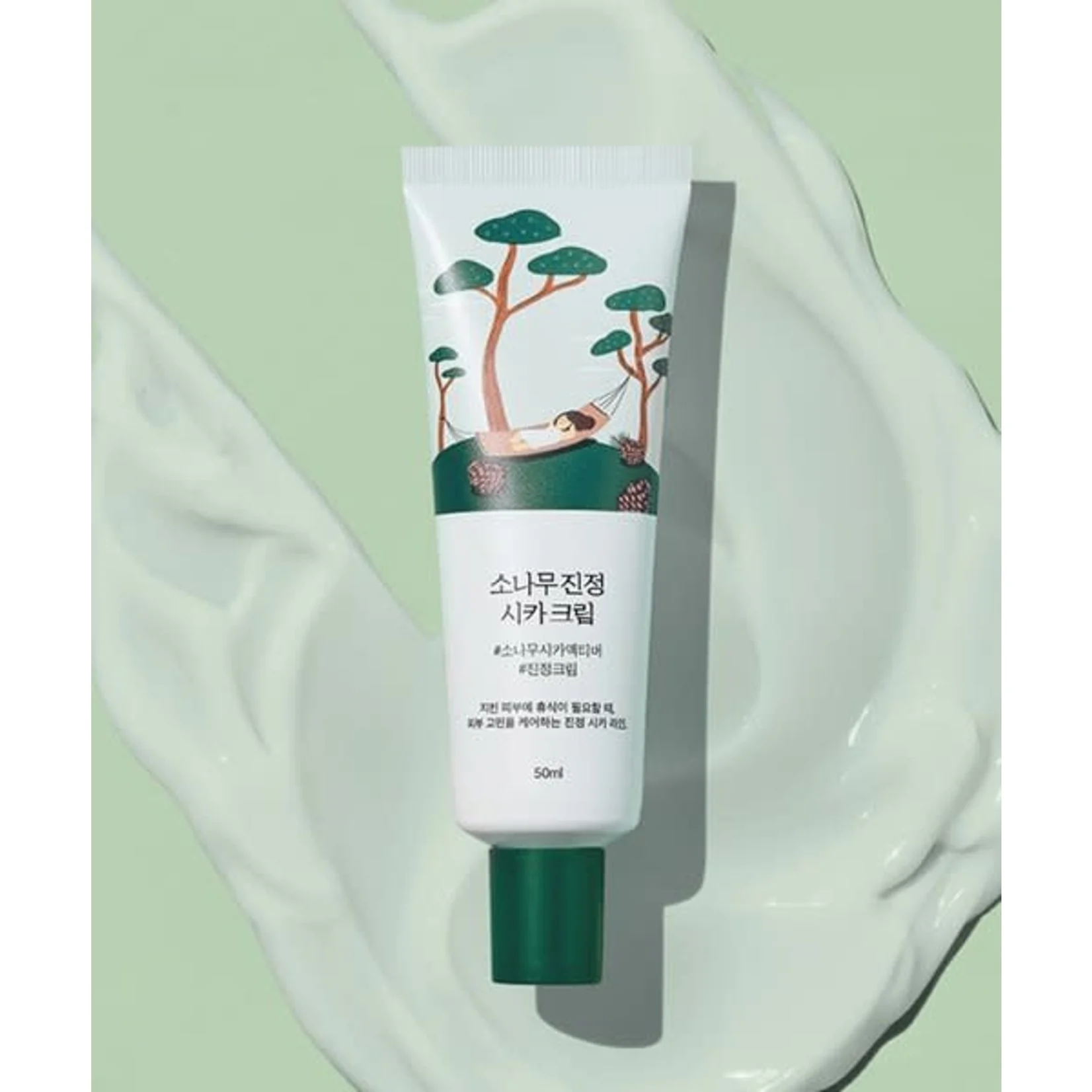 Round Lab - Pine Calming Cica Cream - Moisturizing and Nourishing Cream - 50 ml