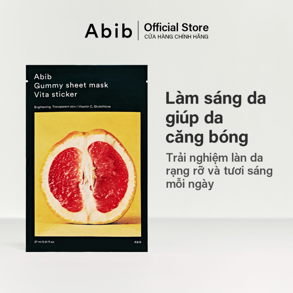 Abib - Gummy Sheet Mask Vita Sticker - Illuminating Sheet Mask - 27ml