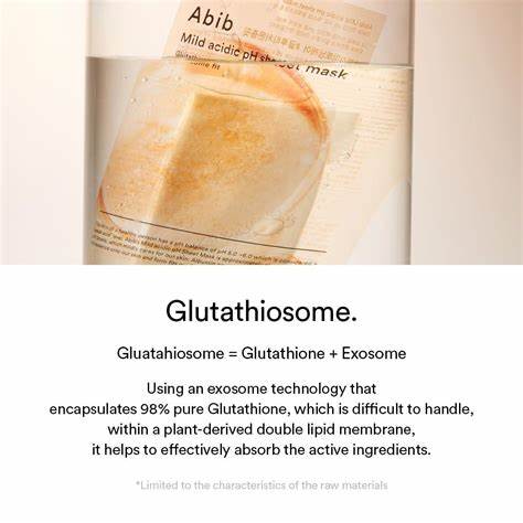Abib - Mild Acidic Ph Sheet Mask Glutathiosome Fit - Moisturizing - Illuminating Sheet Mask - 30ml - Image 2