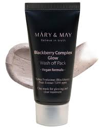 Mary&May Vegan Blackberry Complex Glow Wash off Pack - Illuminating Clay Mask - 30g - Image 4