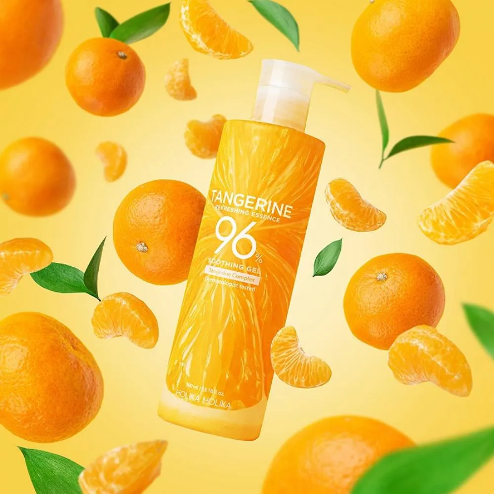 HOLIKA HOLIKA Tangerine Refreshing Essence 96% Soothing Gel 390ml - Image 2