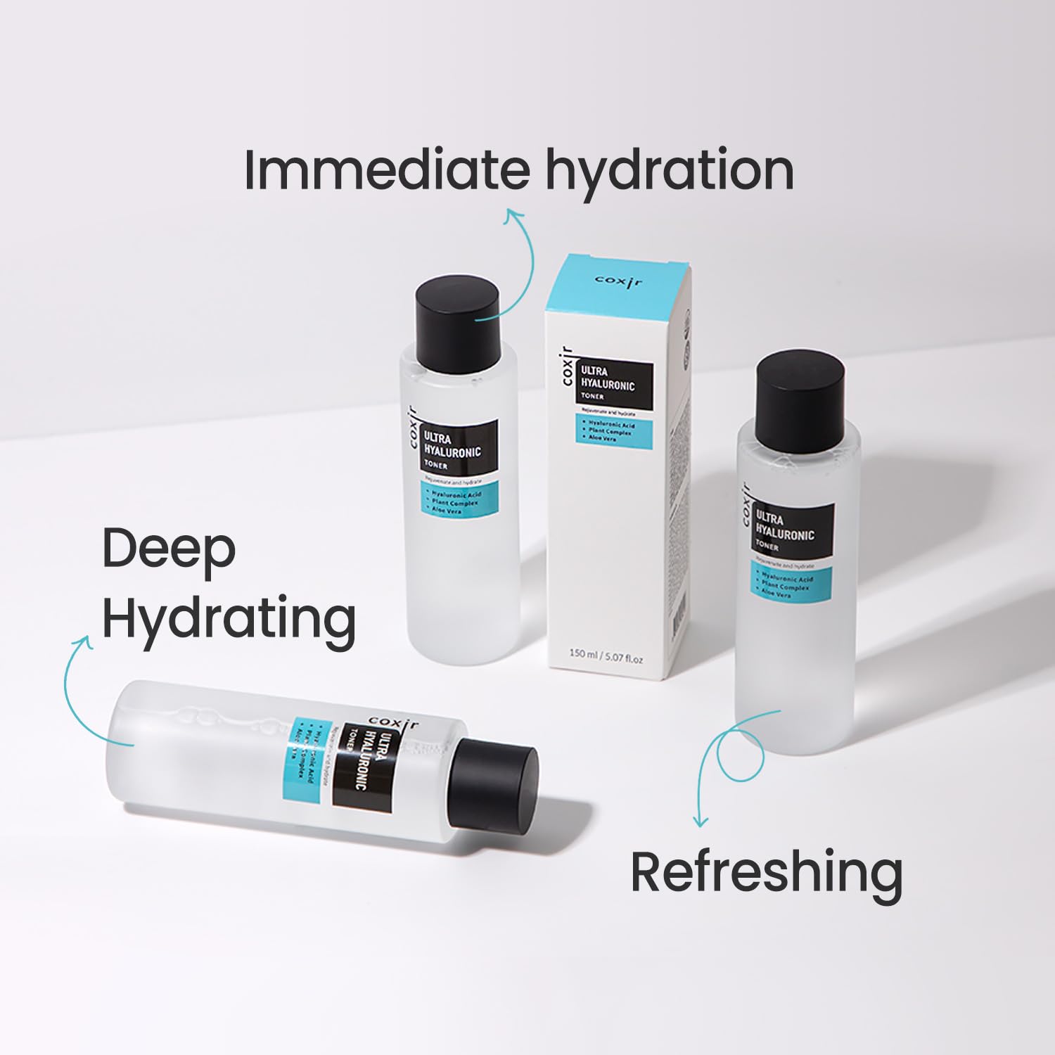 Coxir Ultra Hyaluronic Toner για ξηρές επιδερμίδες 150ml - Image 2