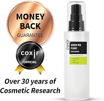 Coxir Green Tea Clear Emulsion Γαλάκτωμα Προσώπου με πράσινο τσάι 100ml - Image 2