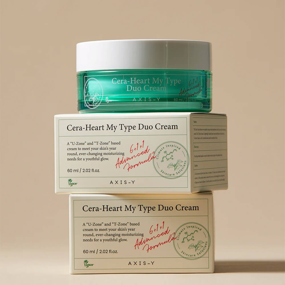 Axis-Y Cera-Heart My Type Duo Cream Διφασική ενυδατική κρέμαγια καταλληλότερη για το μεικτό δέρμα 60ml - Image 2