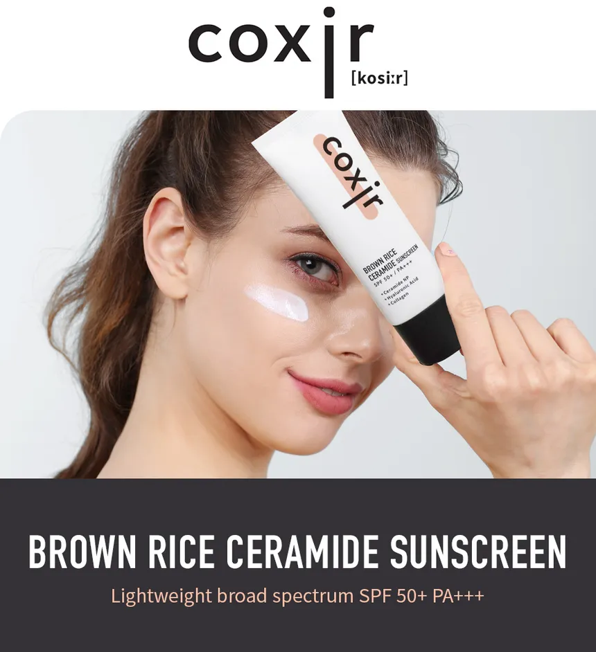 COXIR Brown Rice Ceramide Sun Screen 50ml - Image 2