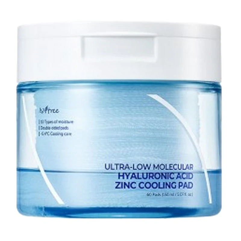 Isntree - Ultra-Low Molecular Hyaluronic Acid Zinc Cooling Pad - 60pcs