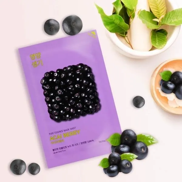 Holika Holika Pure Essence Mask Sheet- Acai Berry 23m - Image 2