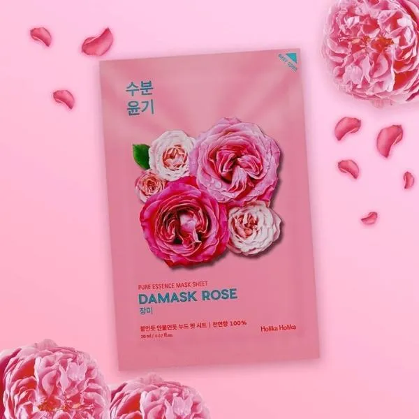 Holika Holika Pure Essence Mask Sheet – Damask Rose 23ml - Image 2