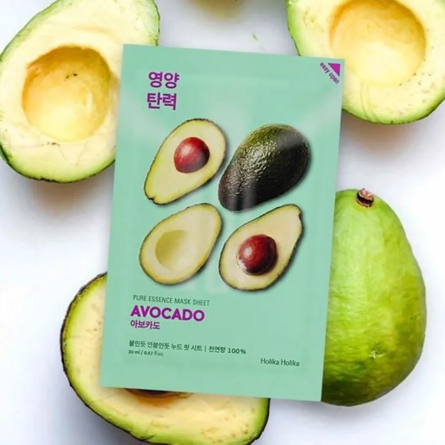 Holika Holika Pure Essence Mask Sheet – Avocado 20ml - Image 3