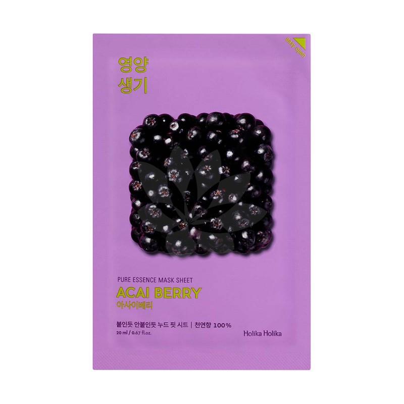 Holika Holika Pure Essence Mask Sheet- Acai Berry 23m