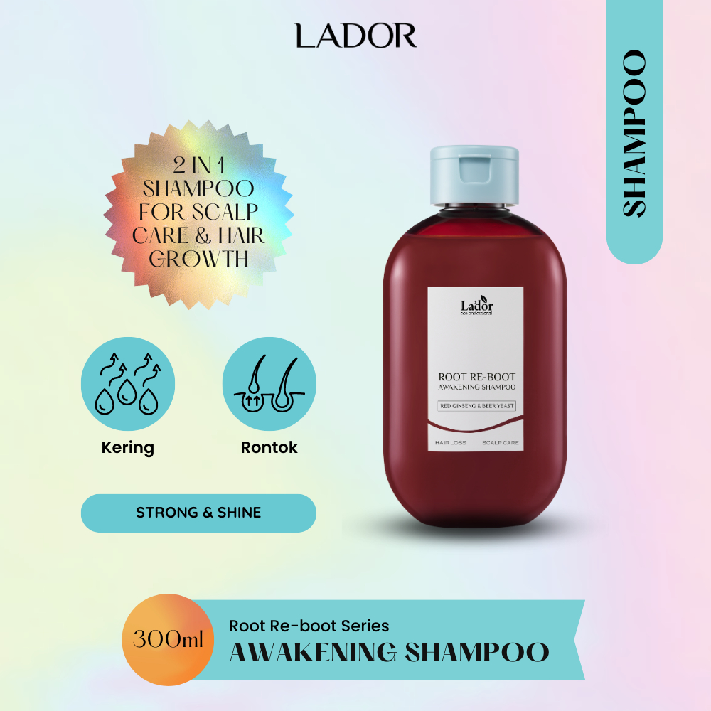 LADOR Root Re-Boot Awakening Shampoo (Red Ginseng & Beer Yeast) 300ml - Image 2