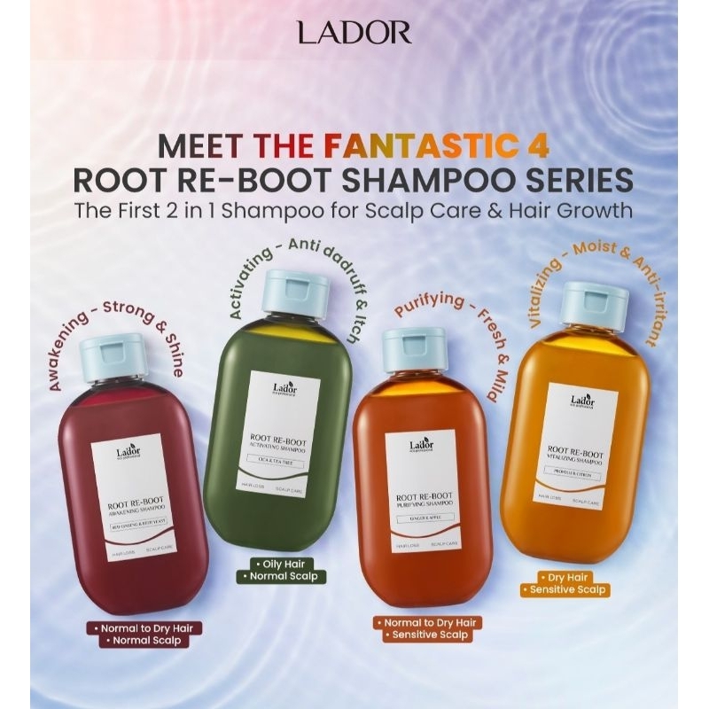 LADOR Root Re-Boot Vitalizing Shampoo (Propolis & Citron) 300ml - Image 2