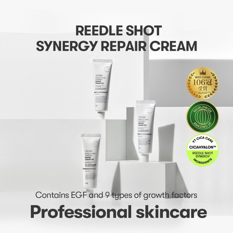 VT Cosmetics - Reedle Shot Synergy Repair Cream 700 - Regenerating Face Cream with Azulene - 50ml - Image 2
