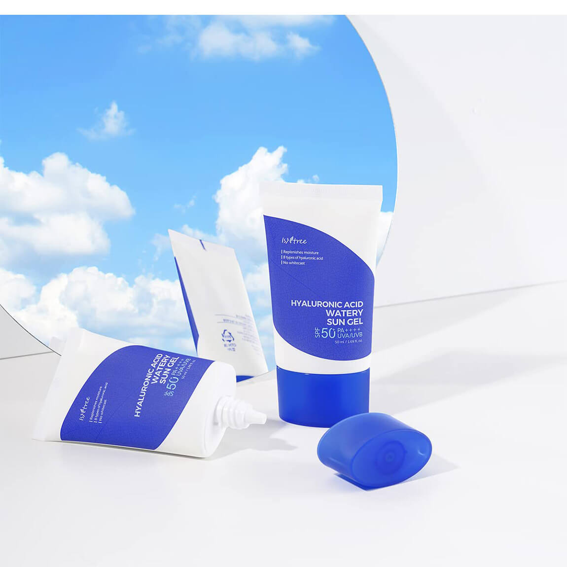 Isntree - Hyaluronic Acid - Watery Sun Gel SPF50+/PA++++ - Lightweight Face Protection Cream - 50ml - Image 2