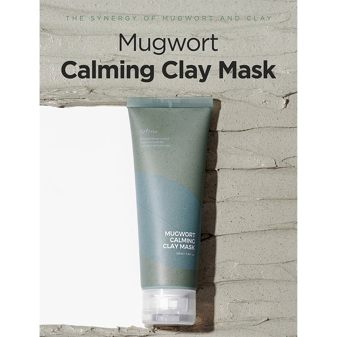 Isntree - Real Mugwort Calming Clay Mask - Mugwort Clay Mask - 100ml - Image 2