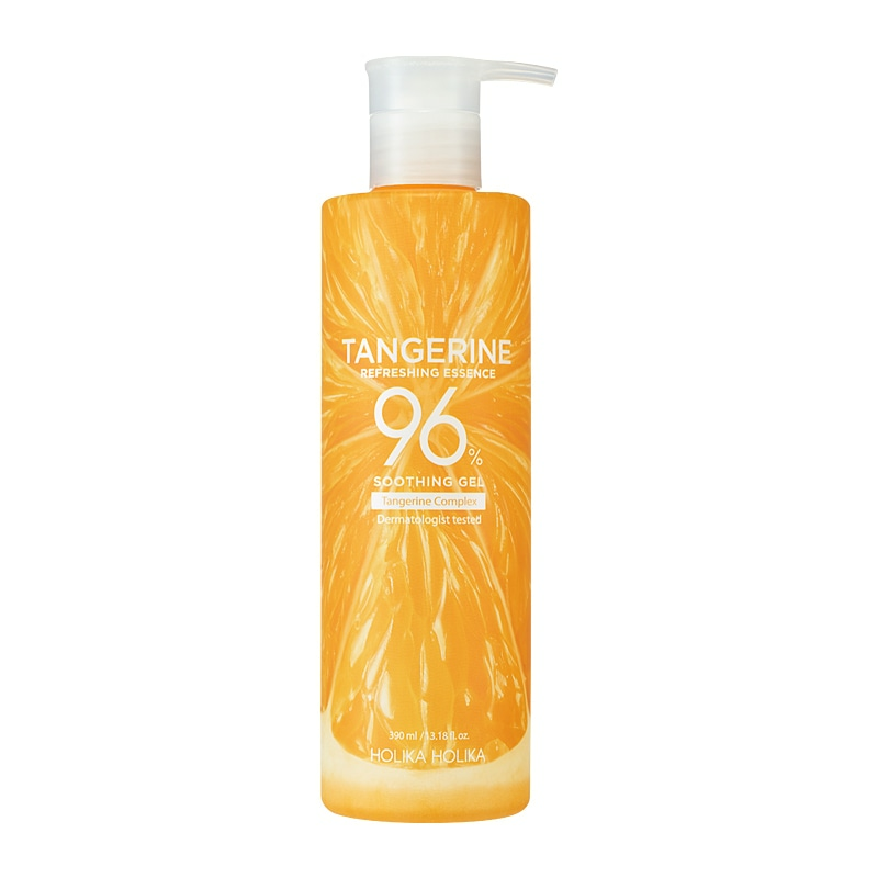 HOLIKA HOLIKA Tangerine Refreshing Essence 96% Soothing Gel 390ml - Image 3