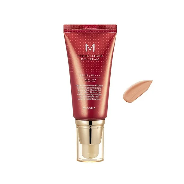 Missha - M Perfect Cover BB Cream SPF42/PA+++ - BB Cream with Sunscreen - No.21 Light Beige - 50ml - Image 2