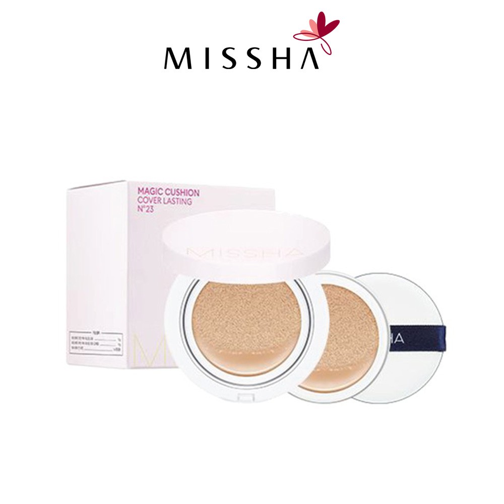 Missha - Magic Cushion Cover Lasting SPF50+/PA+++ - Cushion Primer with Filter - #21 Neutral Light Beige - 15g - Image 2