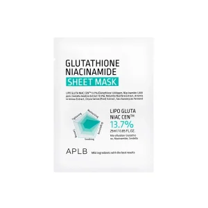APLB – Glutathione Niacinamide, Beauty Sheet Mask, 1 sheet, 25ml