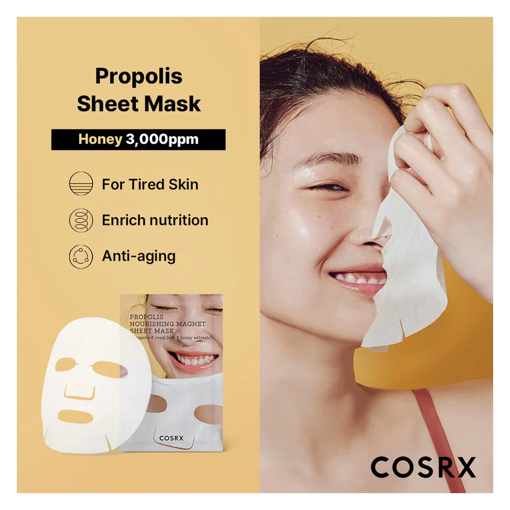 COSRX - Full Fit Propolis Nourishing Magnet Sheet Mask - Nourishing Sheet Mask with Propolis - 21ml - Image 2
