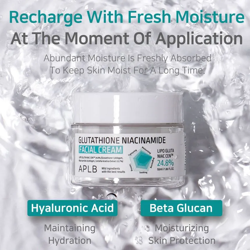 APLB - Glutathione Niacinamide Facial Cream - Brightening Facial Cream - 55ml - Image 3