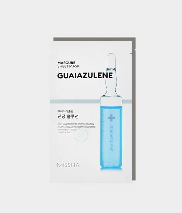 Missha - Mascure Guaiazulene Sheet Mask - Soothing Face Mask - 28ml