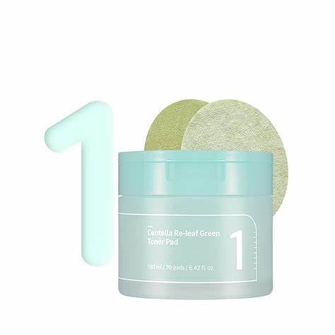 Numbuzin - No.1 Centella Re-leaf Green Toner Pad - Petals with Centella for the Face - 70pcs.